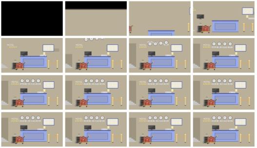 酒店前台接待MG扁平卡通旅行旅游场景背景高清AE视频素材下载