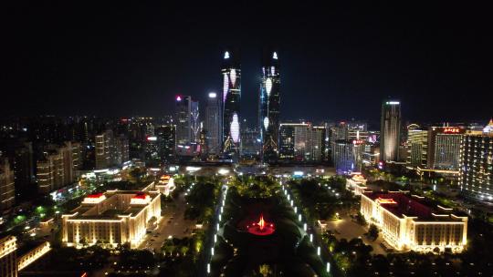 航拍江西南昌万寿宫历史文化街区夜景