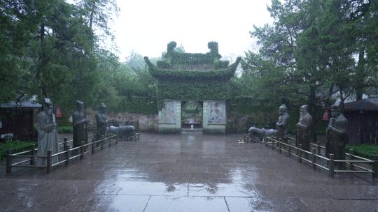 520 慢动作拍摄下雪天的杭州岳王庙