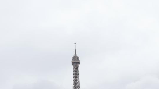 巴黎和法国最容易辨认的象征缓慢倾斜4K2160p超高清视频-法国埃菲尔铁塔