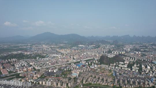 广西桂林城市建设交通航拍