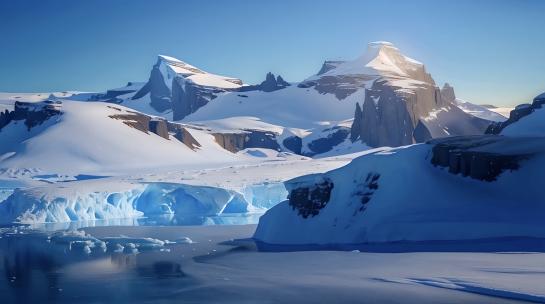 4K南极北极冰雪景视频素材模板下载