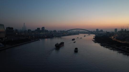 上海航拍外滩金融大厦万国建筑风景黄浦江