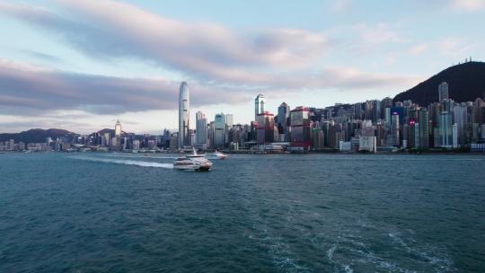 航拍中国香港港岛高楼大厦城市建筑大景
