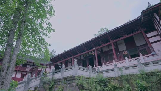 冲相寺寺庙古建筑空镜