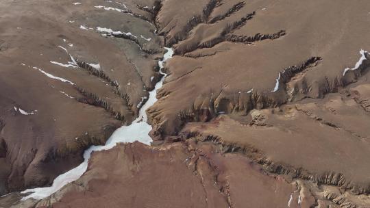 西藏大地沟壑纹理航拍视频素材模板下载