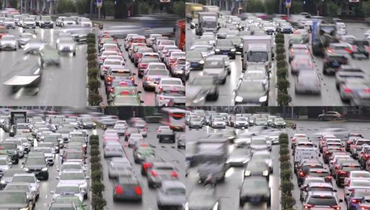 成都交通车流延时摄影春节城市交通空镜头高清在线视频素材下载