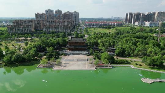 航拍江西吉安吉州窑遗址公园视频素材模板下载