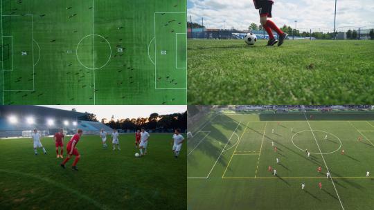 【合集】正在踢足球的人足球比赛视频素材模板下载