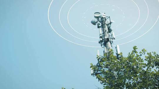 5G基站信号发射铁塔视频素材模板下载