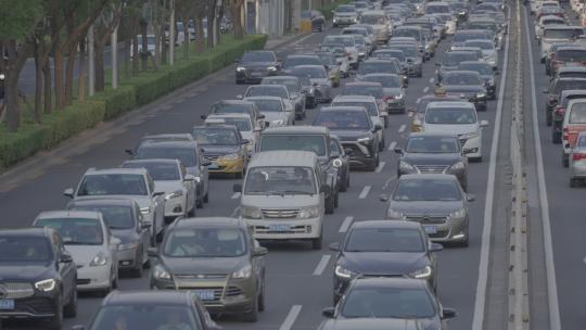 城市高峰车流 交通堵塞