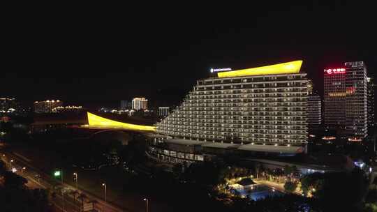 4K航拍厦门国际会议中心酒店