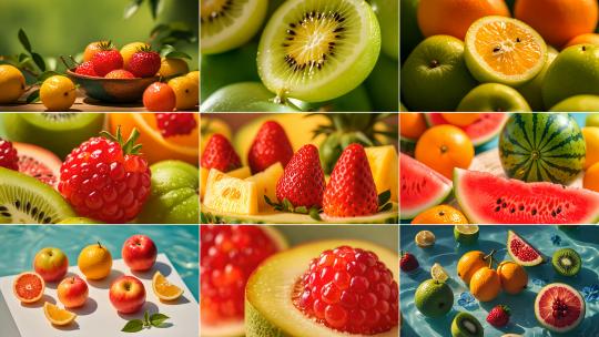 水果 夏日缤纷水果高清在线视频素材下载