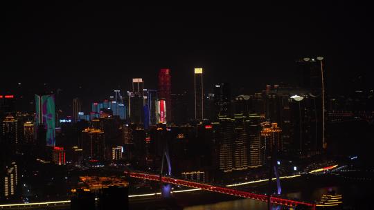 南山看重庆夜景渝中区夜景实拍素材视频视频素材模板下载