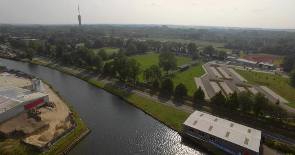 荷兰Goese Meer附近新建的住宅区。空中拍摄。