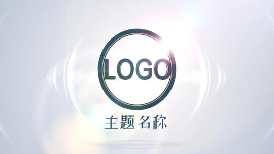 玻璃质感光效企业LOGO演绎片头PR模板