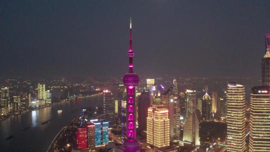 上海夜景航拍素材