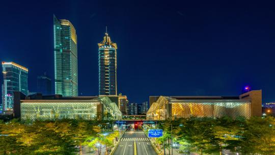 【正版素材】深圳音乐厅夜景