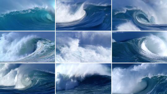 15种海浪巨浪企业精神拼搏力量高清在线视频素材下载