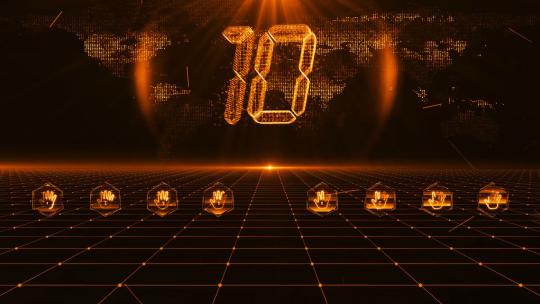 震撼金色倒计时手掌启动仪式AE模板