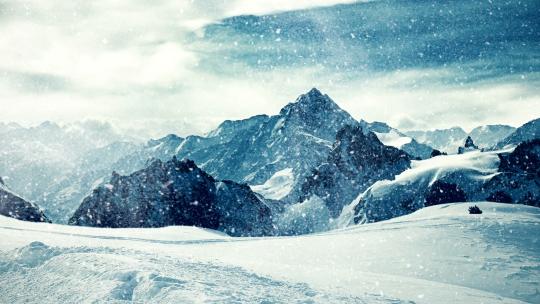 【4K】 雪山背景视频视频素材模板下载