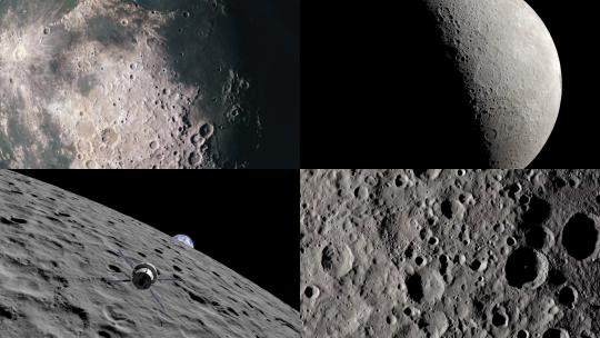 【合集】实拍月球表面视频素材模板下载