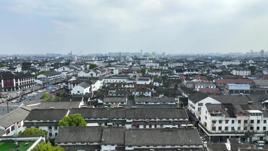 苏州老城区相城居民房屋建筑俯瞰航拍视频素材模板下载