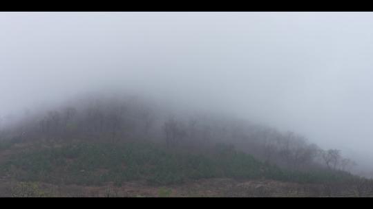 雨后云雾包围的山
