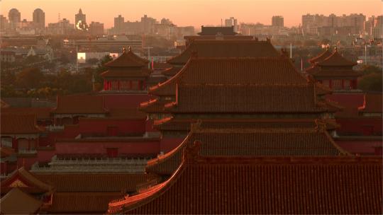 北京清晨故宫城市日出 合集视频素材模板下载