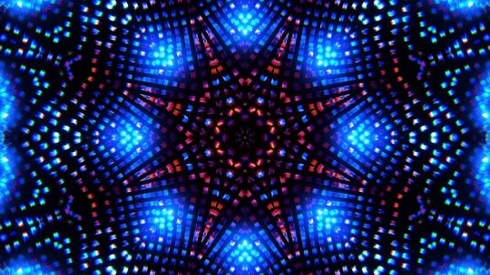 彩色立方体万花筒节拍振荡 无限循环VJ