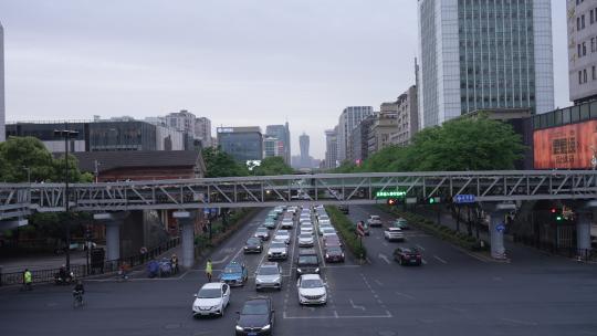 杭州庆春路街景视频素材模板下载
