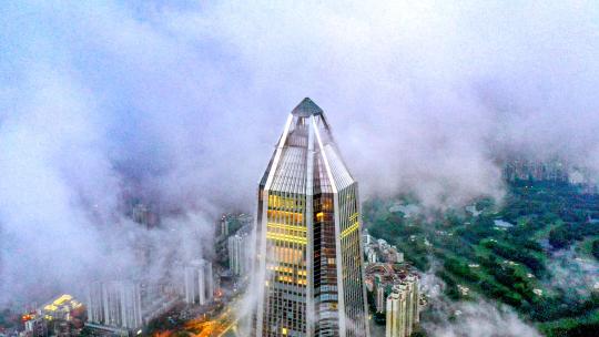 深圳平安大厦金融中心云海平流雾