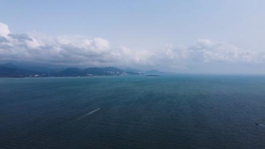 4K航拍十里银滩小径湾蓝天碧海延时风景视频素材模板下载