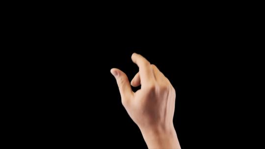 4k手指比划缩小视频素材alpha