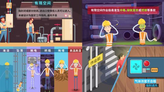 应急安全工程作业mg动画