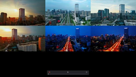 天府新区-成都欧洲中心日夜延时合集高清在线视频素材下载