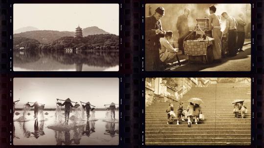 复古胶片效果相册照片滚动放映AE模板高清AE视频素材下载