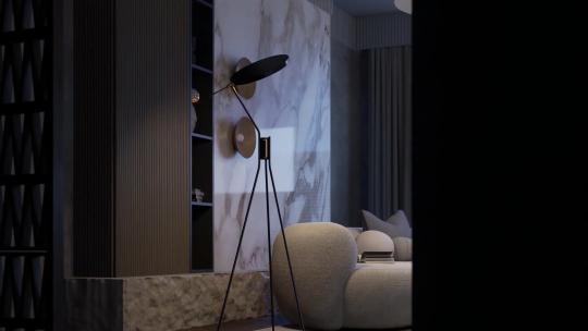 夜晚客厅 睡眠模式 安静的客厅 无声模式视频素材模板下载