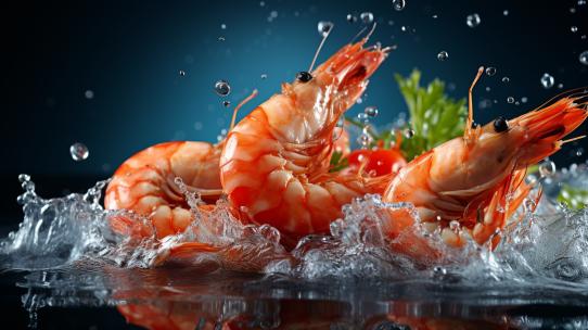 4K海鲜淡水虾基围虾食物美食小河虾宣传片
