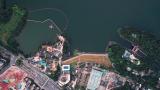 航拍深圳水库绿道高清在线视频素材下载