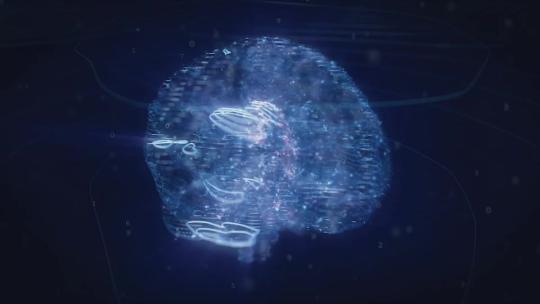 现代科技数字AI大脑Logo揭秘片头AE模板