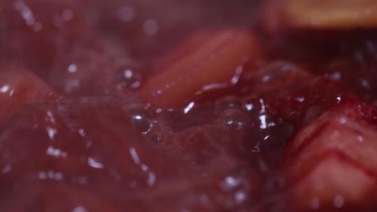 炖红烧肉 120帧 高速摄影