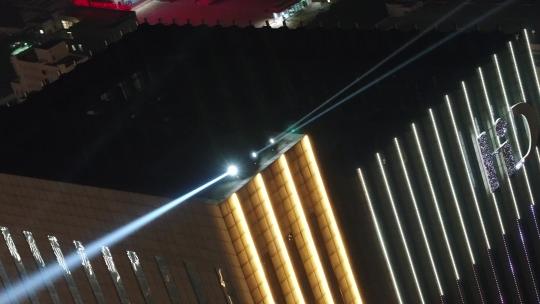 航拍扬州智谷科技大楼夜景