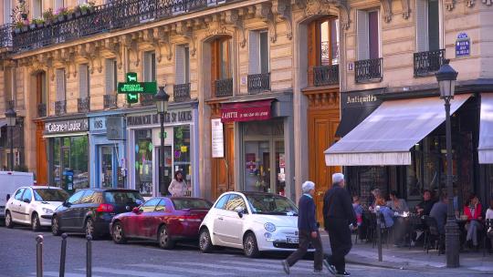 法国巴黎市中心的街道视频素材模板下载