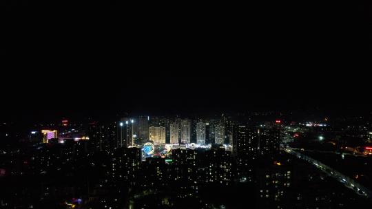 城市夜景航拍