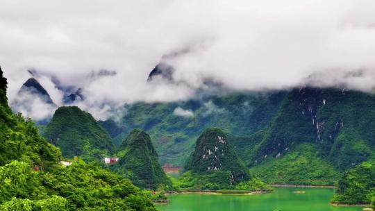 自然风景，碧波荡漾治愈系风景，大自然