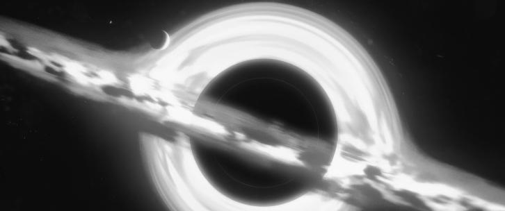 行星旋转的黑白动画
