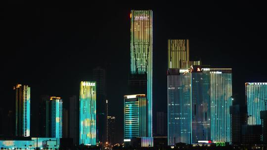 长沙城市夜景都市生活市民安居乐业合集