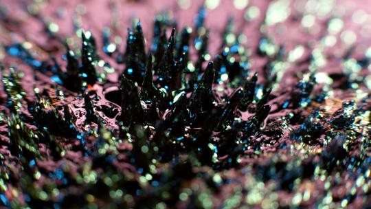 微距实拍4K微观金属被吸引有机物特写素材65