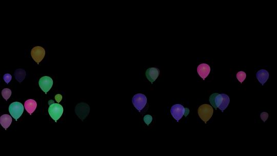 彩色庆祝节日气球带通道